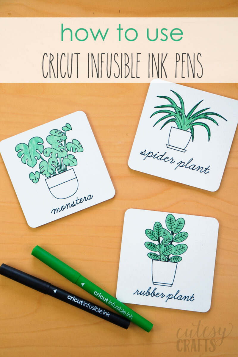 How to Use Cricut Infusible Ink Pens to Make Coasters - Cutesy Crafts